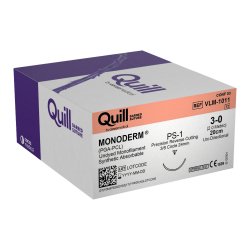 Monoderm Suture, Reverse Cutting, Unidirectional, Size 3-0, 20cm, 24mm, 3/8 Circle, 12/bx