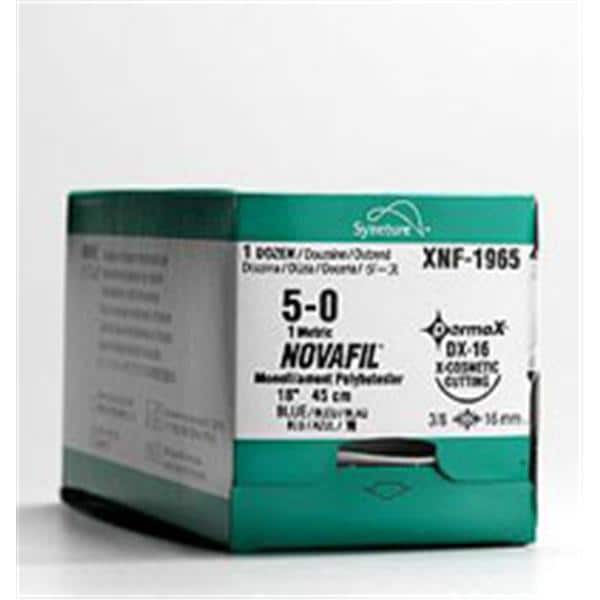 Suture, Premium Reverse Cutting, Size 3-0, Blue, 18", Needle P-14, 3/8 Circle, 1 dz/bx (Continental US Only)