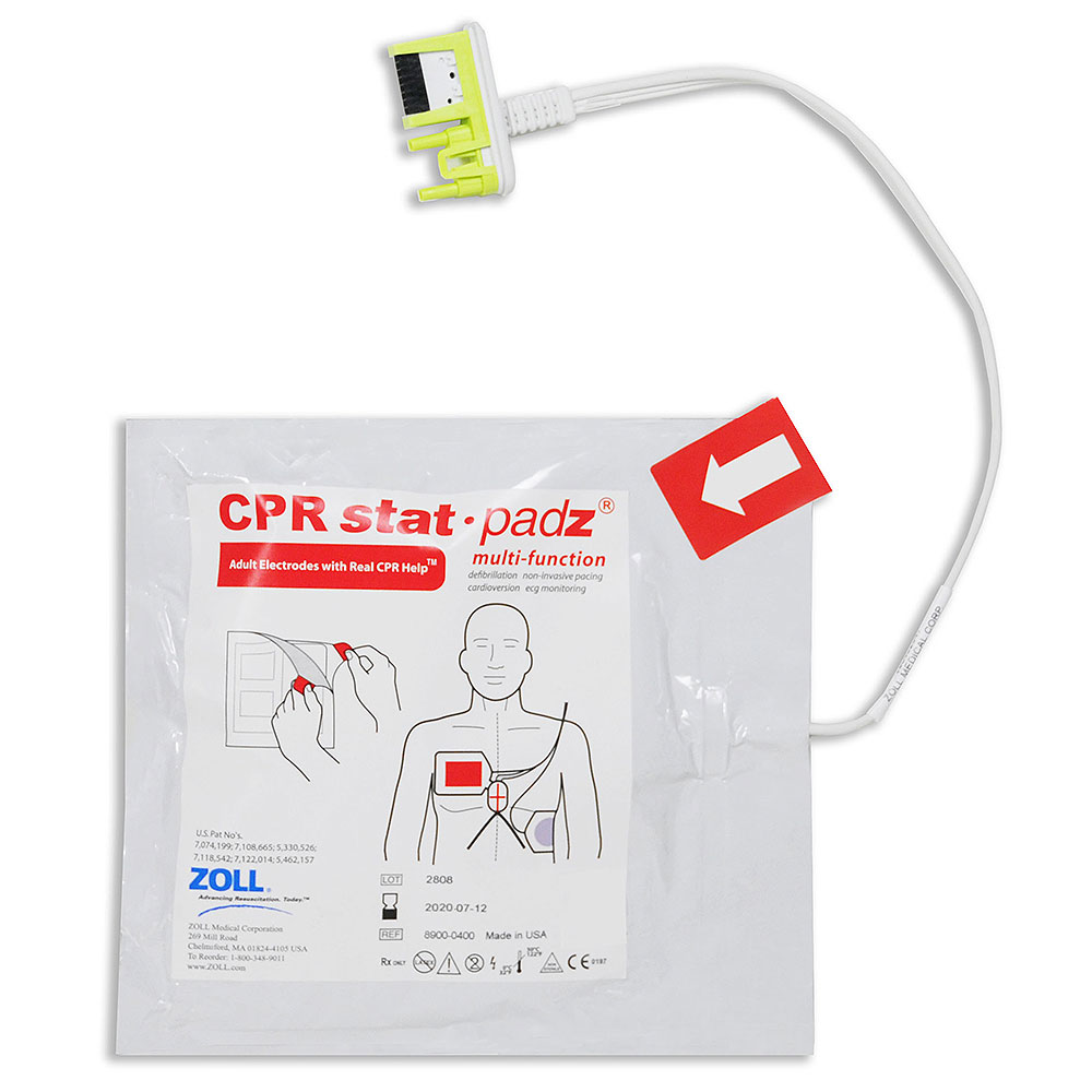 Stat-Padz HVP Multi-Function Electrodes, 24 Month Shelf Life, 8 pr/cs