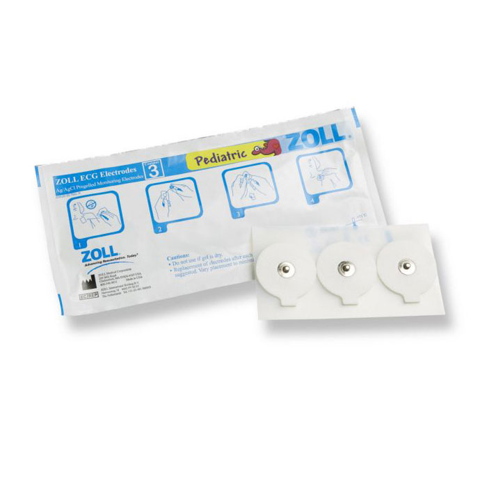 Pediatric ECG Electrode, 3/pouch, 100 pouches/cs