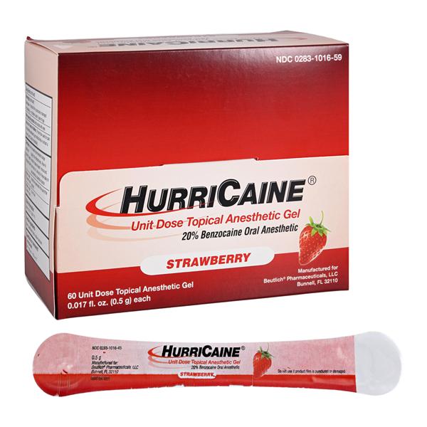 Topical Anesthetic Gel, Unit Dose, Strawberry, 60/bx (US Only)