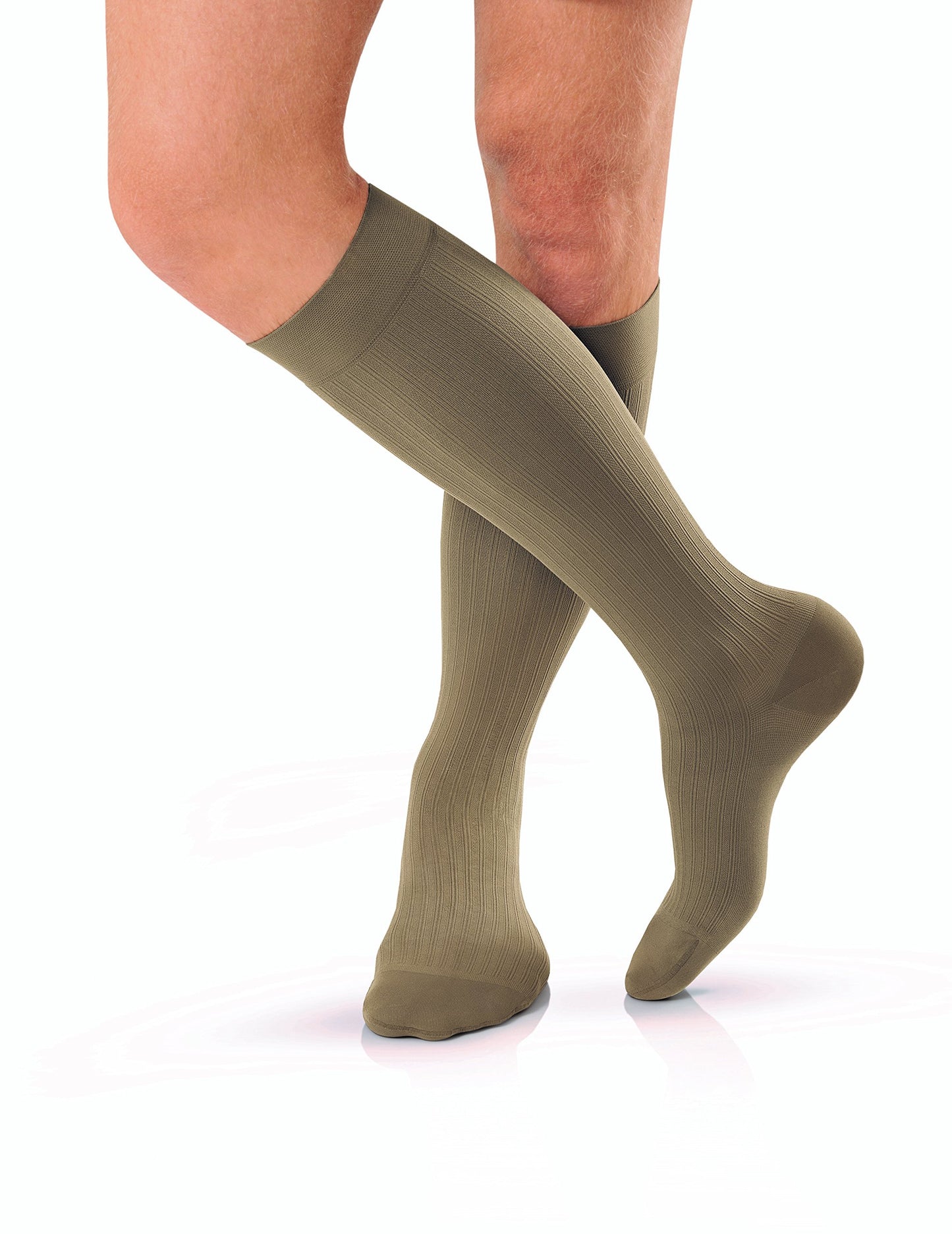 Compression Hose, Knee High, 15-20 mmHG, Closed Toe, Khaki, X-Large (Continental US Only)