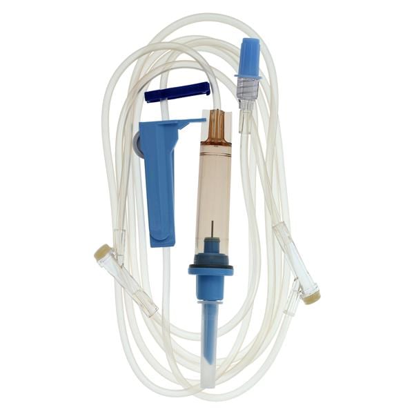 Solution Set, Non-Vented Spike, (2) Interlink Injection Sites, Male Luer Lock Adapter with Retractable Collar, 60 drops/ml, 93" Length, Non-Pyrogenic, Contains DEHP, Sterile Fluid Path, 48/cs (Rx) (Continental US Only) (Product Access Restricted. Check with your sales rep to verify eligibility)