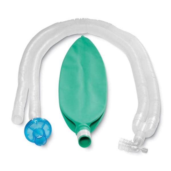 Adult Expandable Circuit, 33"-87" (84cm-221cm), 3.0L Non-Latex Breathing Bag, Gas Sampling Elbow Connector, Breathing Filter, Straight Wye, 20/cs (24 cs/plt) (US Only)