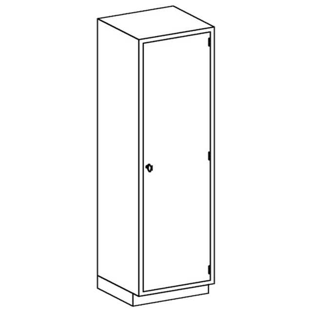 High Cabinet 24 3/4"W x 84"H x 18"D, (5) Stainless Steel Adjustable Shelves, (1) Right Hinge Solid Door (DROP SHIP ONLY)