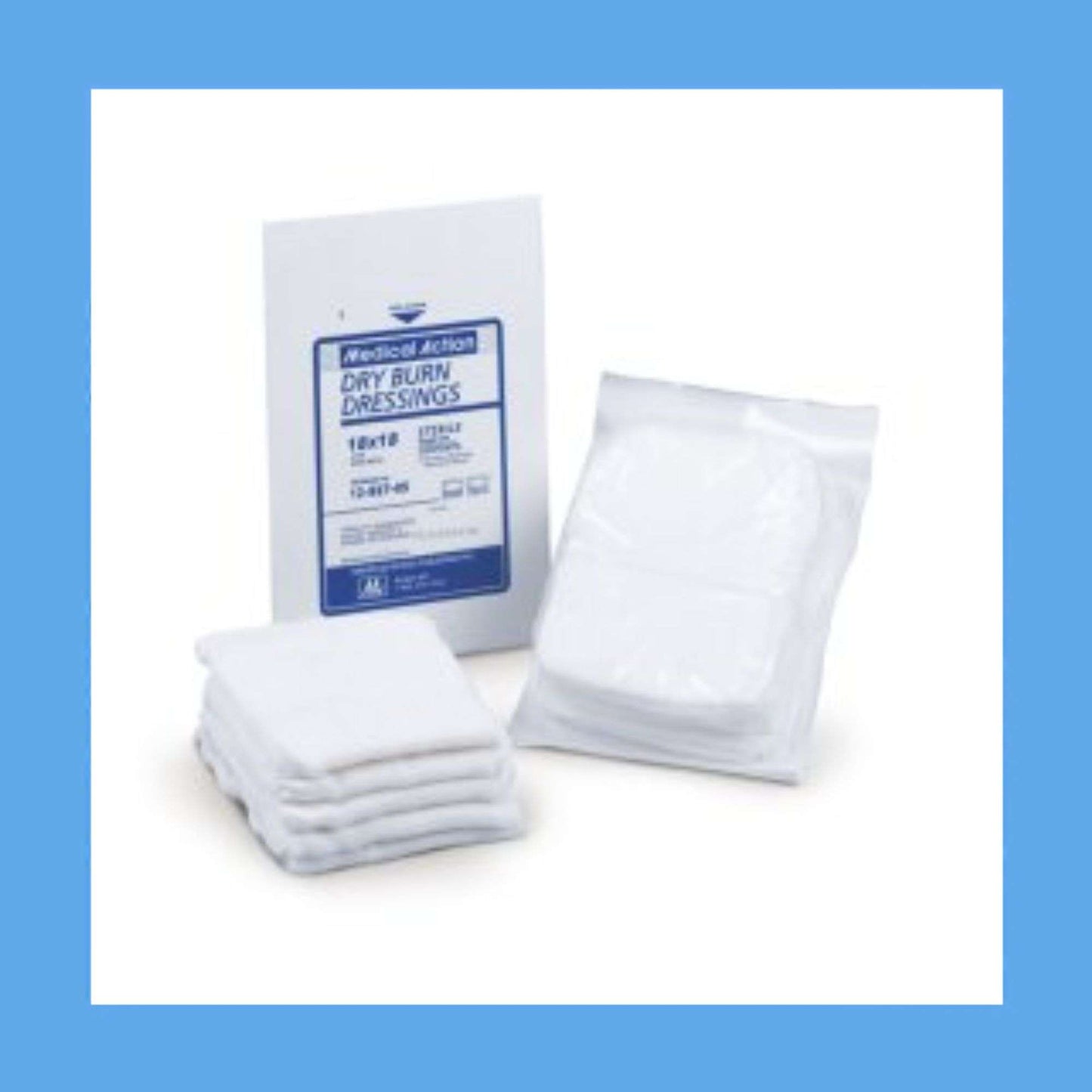 Burn Dressing, Gauze Pad, 10s, 9" x 9", 8-Ply, Sterile, 10/pk, 40 pk/cs