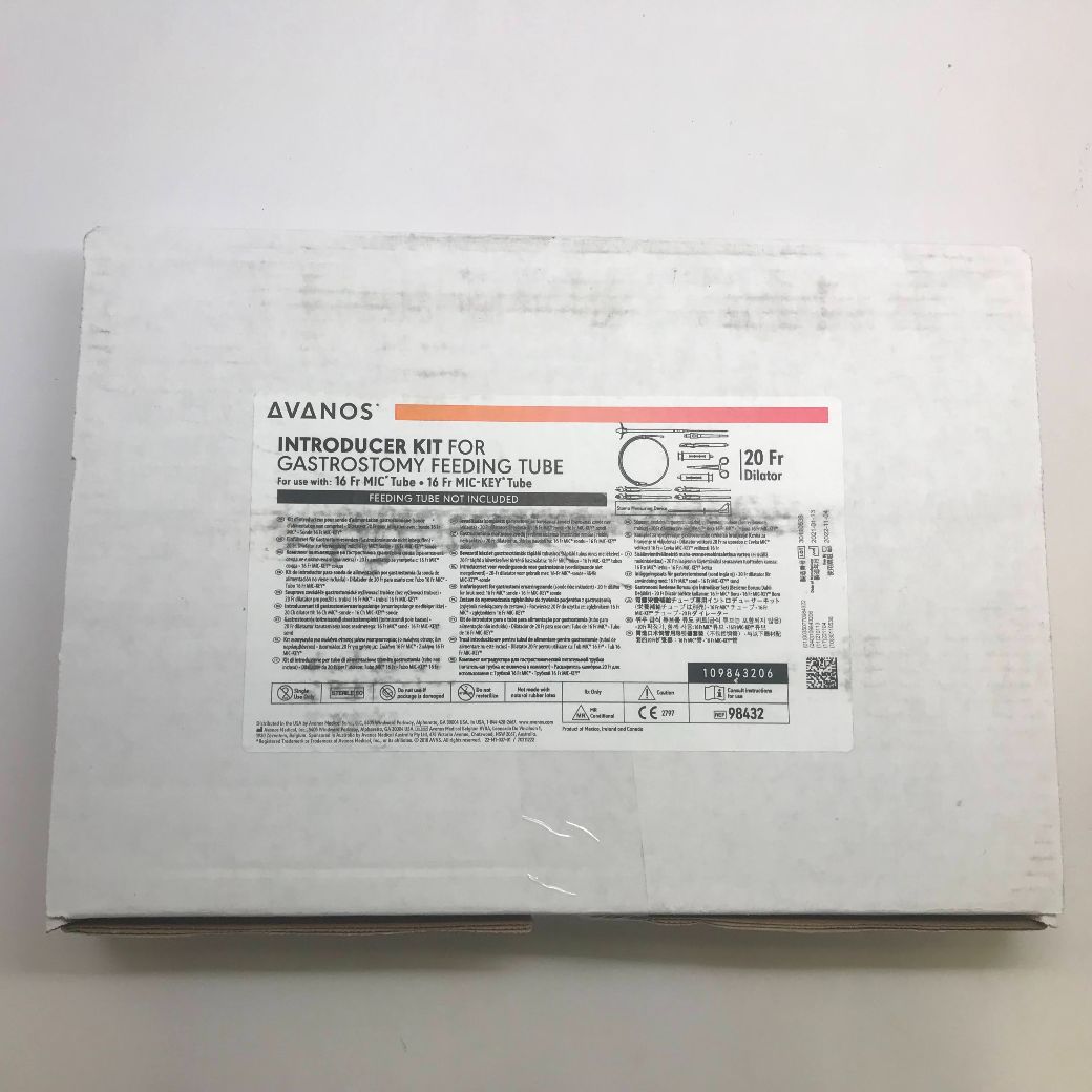 Introducer Kit, 20FR Dilator, Includes: (1) Hemostat, (1) 18G Safety Introducer Needle, (1) 0.035" J-Tip Guidewire, (1) #11 Scalpel, (1) Dilator, (1) Over-the-Wire Stoma Measuring Device, (2) 12 ml Syringes (US Only) (Authorized Distributor Sub-Agreement Required - See Manufacturer Details Page)