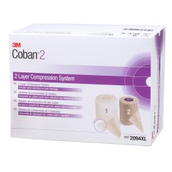 Compression System, Below the Knee (Large Circumference), 4" x 3.8yd Comfort, 4" x 6.3yd Compression, 1/bx, 8 bx/cs (Continental US+HI Only)