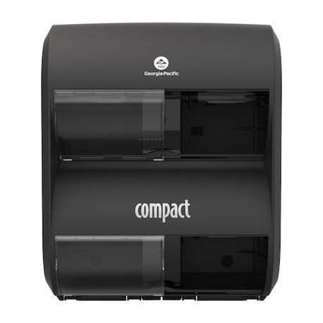 COMPACT Toilet Paper Dispenser, 4-Roll, Quad, Plus, Coreless, High-Capacity, Black, 1/cs (DROP SHIP ONLY)