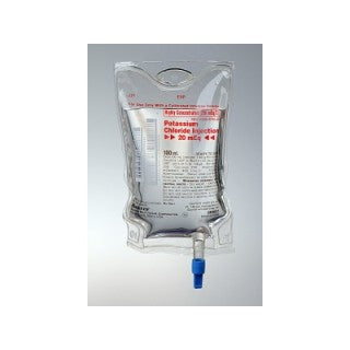 Potassium Chloride Injection, Highly Concentrated, 20 mEq/ 100 ml, Viaflex Plastic Container, 24/cs (Rx) (Continental US Only) (Product Access Restricted. Check with your sales rep to verify eligibility)