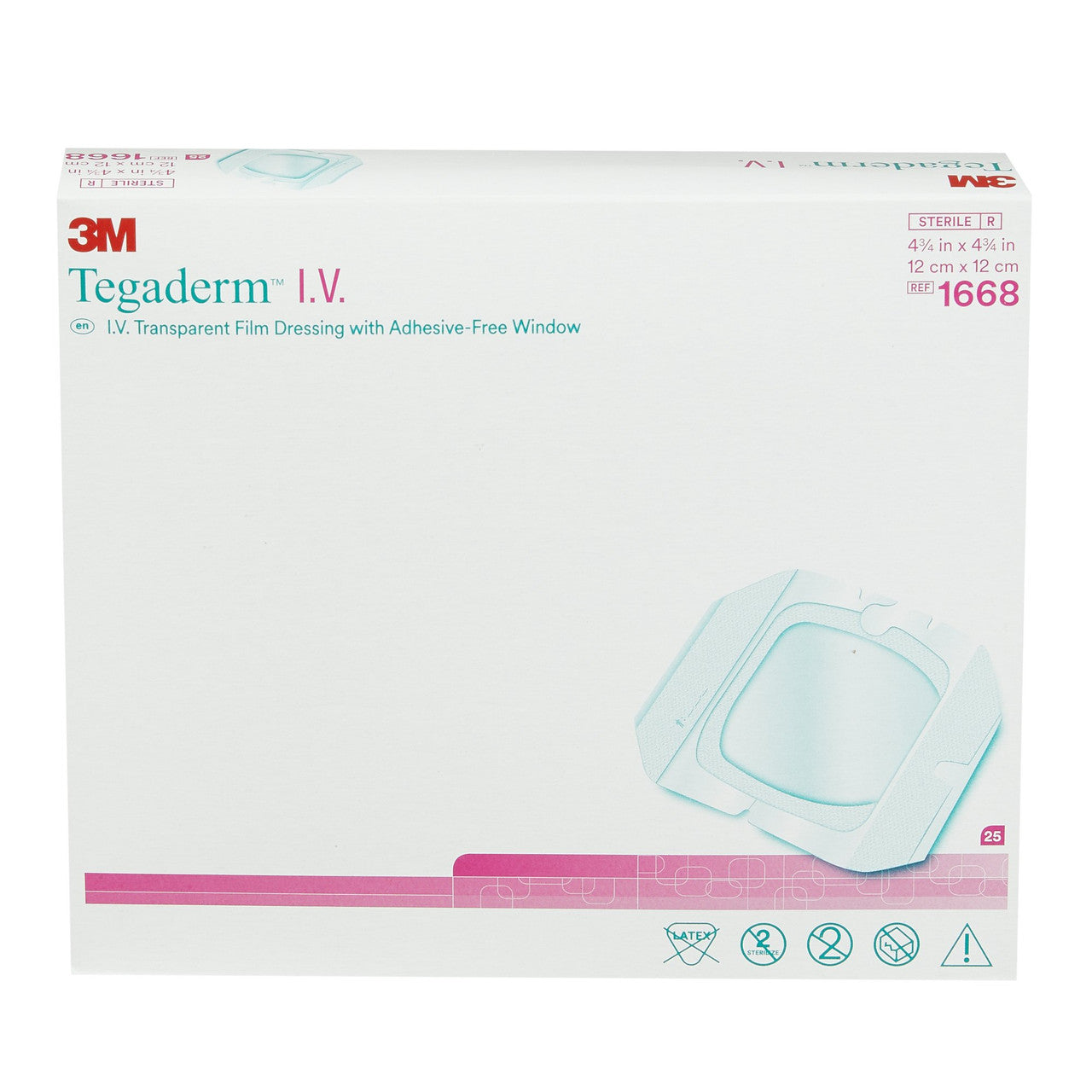 IV Transparent Dressing with Adhesive-Free Window, 4.75" x 4.75", 25/bx, 4 bx/cs (Continental US+HI Only)