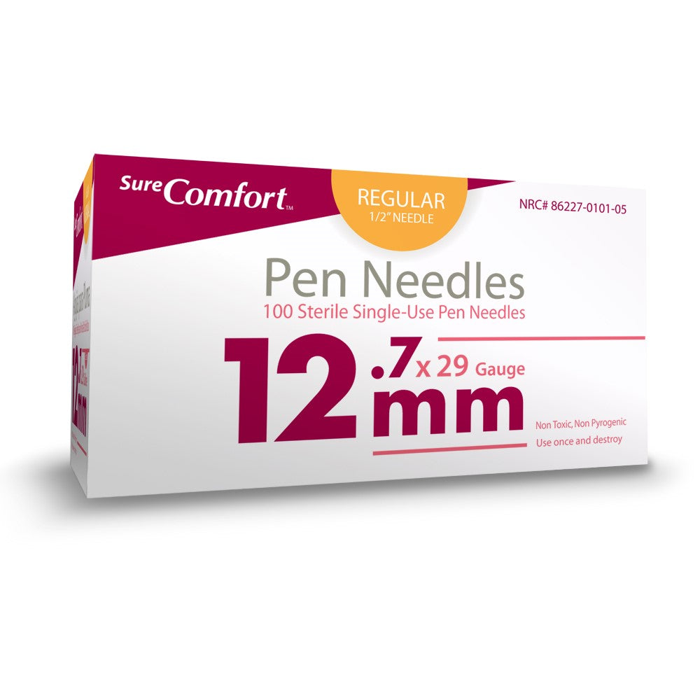 Pen Needles, 29Gx12.7mm (1/2") , 100/bx 12bx/cs, 6cs/ct