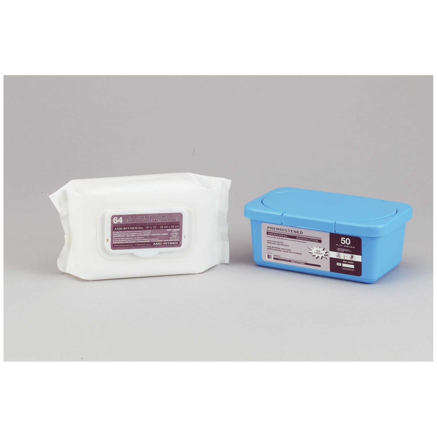 Washcloth, 10" x 13", Pre-Moistened, 50/tub, 12 tub/cs