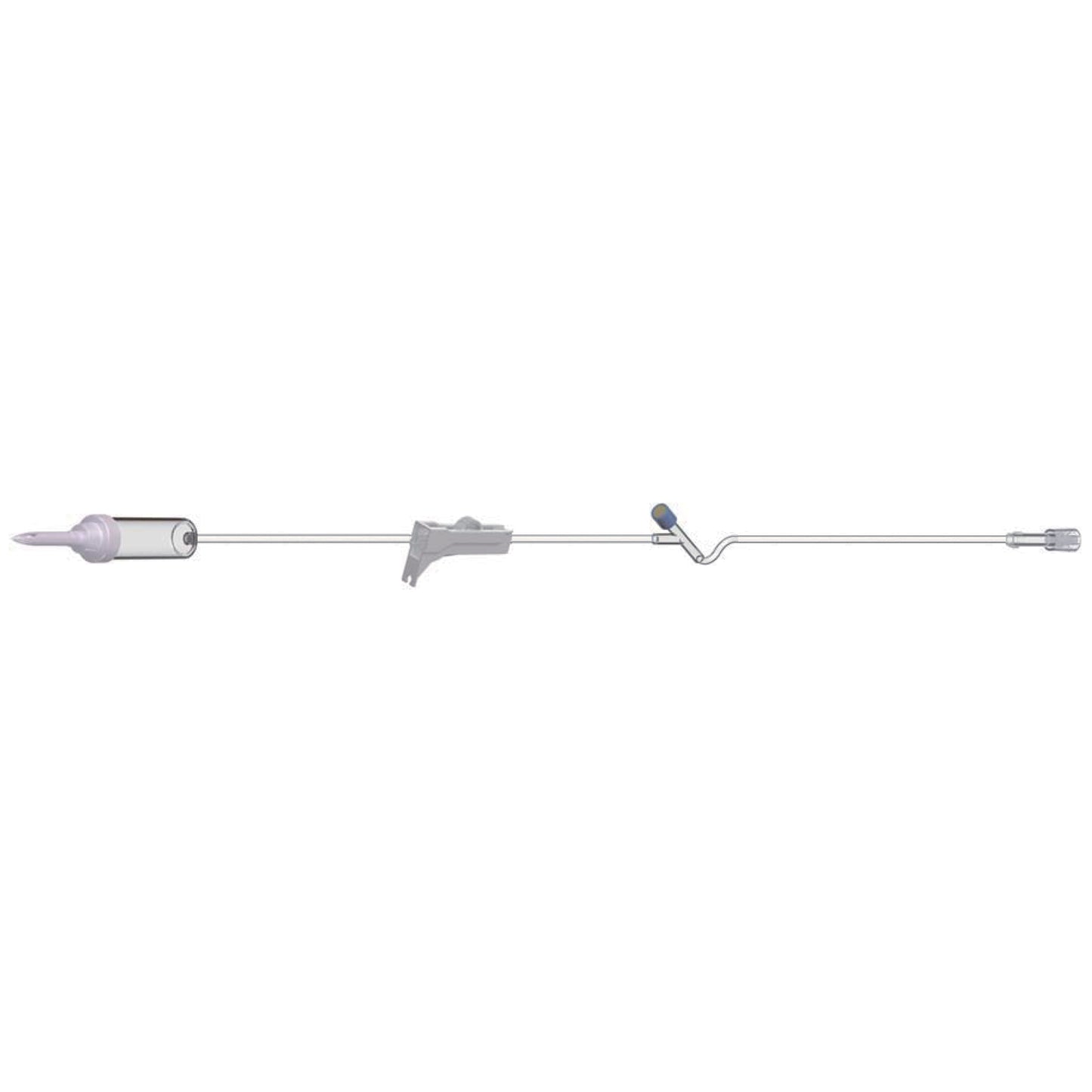 IV Admin Set, 10 Drops Per mL, 72" Length, 15 mL Priming Volume, Non-Vented, Roller Clamp, 1 Y Site, Rotating Male Luer Lock, PE Poly Pouch, 50/cs (75 cs/plt)