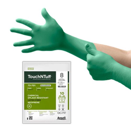 Laboratory Glove, Neoprene, Size 6, Green, Disposable, Sterile, 1 pr/pk, 10 pk/bg, 5 bg/outer bg, 4 outer bg/master bg, 1 master bg/cs (US Only)