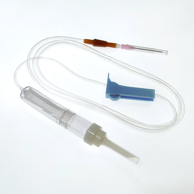 Y-Type Blood Set, 105", with 170 Micron Filter, Roller Clamps, Hand Pump, Slide Clamp, Pre-Pierced Y-Site, MicroClave Clear Needle-Free Y-Site, Pre-Attached EXT. Set, 25/cs (To Be DISCONTINUED)