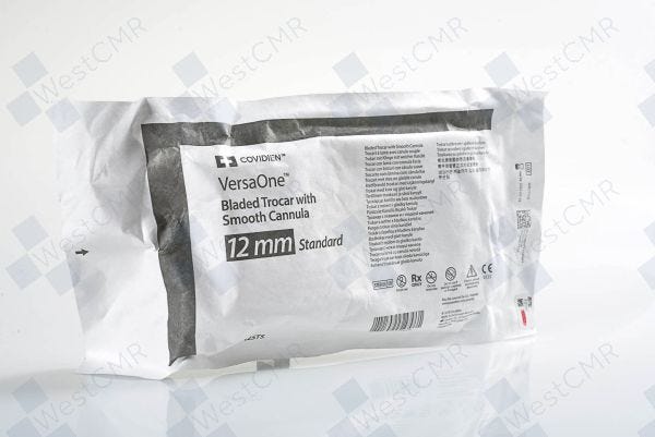 Bladed Trocar, 12 mm, with Smooth Cannula, 100mm, 6/bx (Continental US Only)