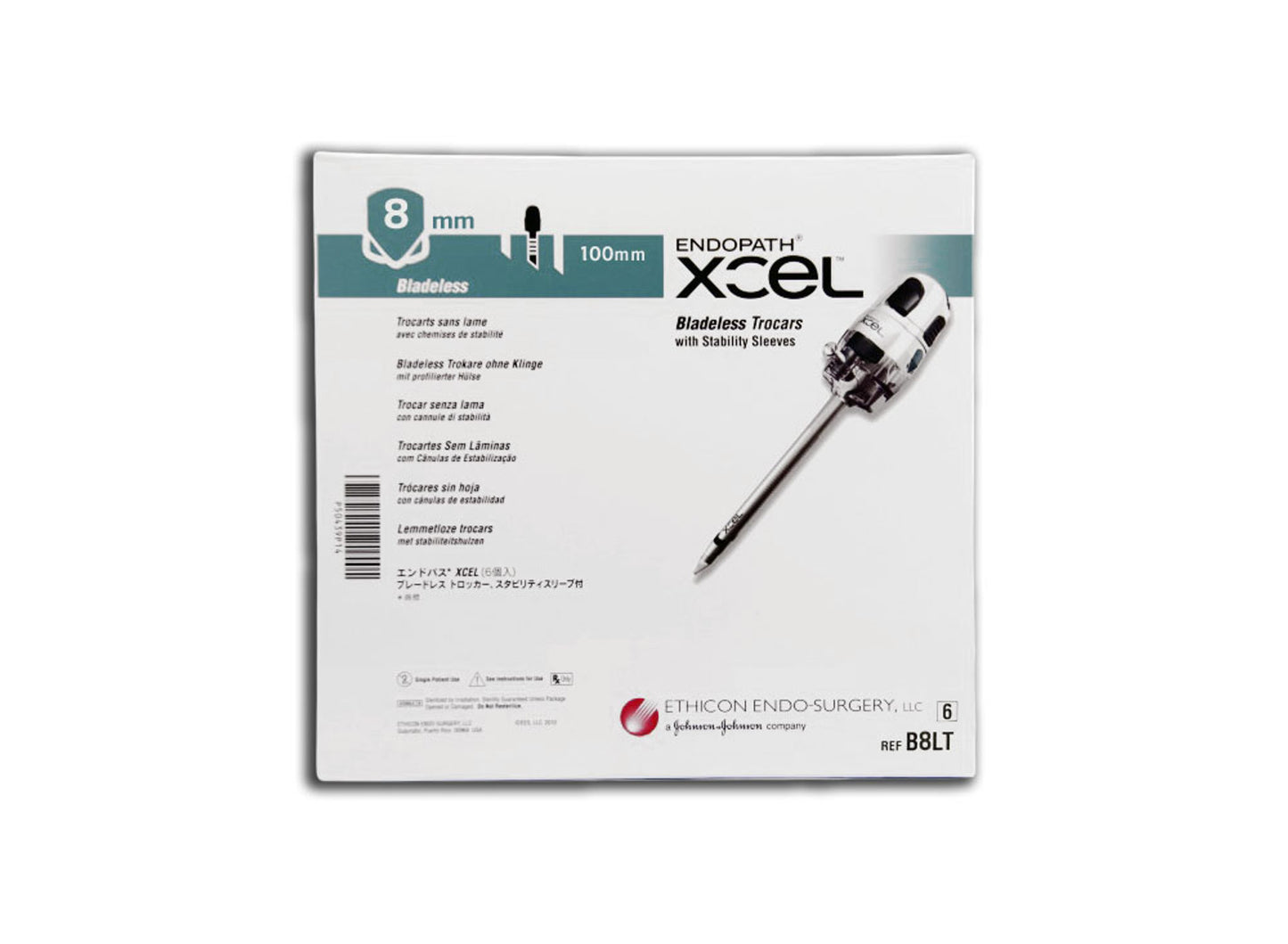 ENDOPATH XCEL Bladeless Trocar, Stability Sleeve, 8mm, 100mm Length, 6/bx (Continental US Only)