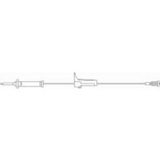 Admin Set, Universal Spike, CARESITE Valve Injection 6" Above Distal End, Roller Clamp, SPIN-LOCK Connector, 15 drops/mL, DEHP Free, Latex Free (LF), 16.8mL Priming Volume, 50/cs (Rx) (Item is Non-Returnable) (Continental US+HI Only, Excluding IN and ND)
