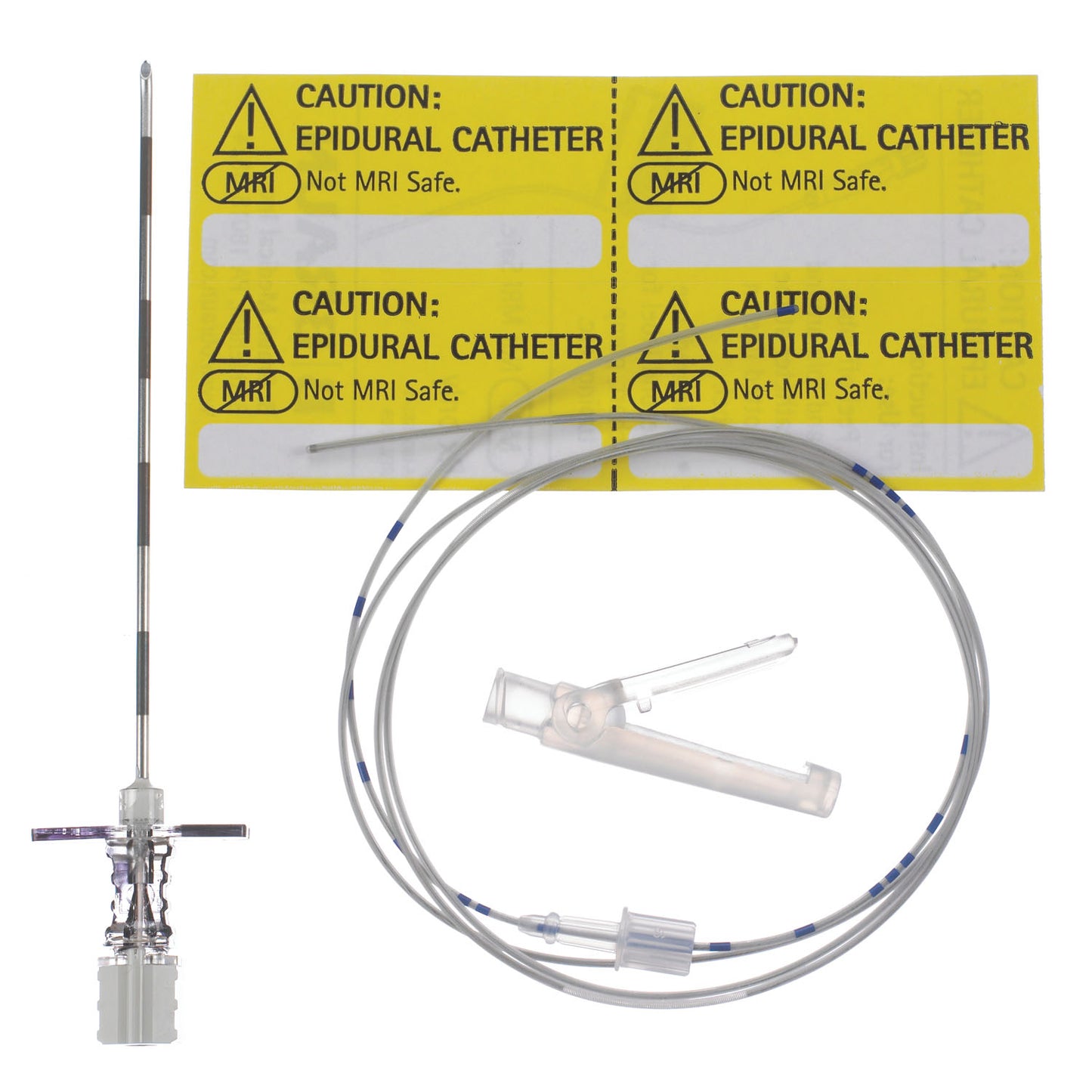 Winged Tuohy Needle, 17G x 3_", 19G Springwound Open Tip Catheter, Catheter Connector & Threading Assist Guide, 12/cs (Rx) (Continental US+HI Only)