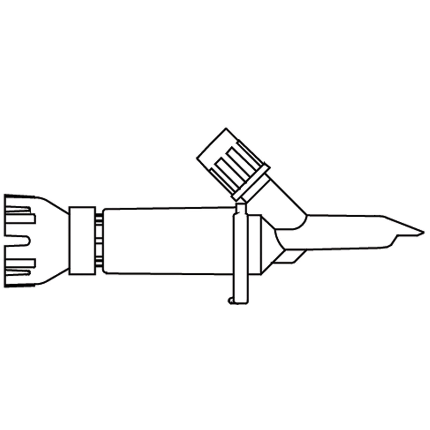 Standard Spike Dispensing Pin, SAFSITE Valve, Automatic 2-Way Valve For Aspiration or Injection of Medication From Inverted Multi-Dose Vials, Luer Slip Connector, Utilizes a Bacterial Retentive Air-Venting Filter, DEHP & Latex Free (LF), 50/cs (Rx) (Item is Non-Returnable) (Continental US+HI Only, Excluding IN and ND)