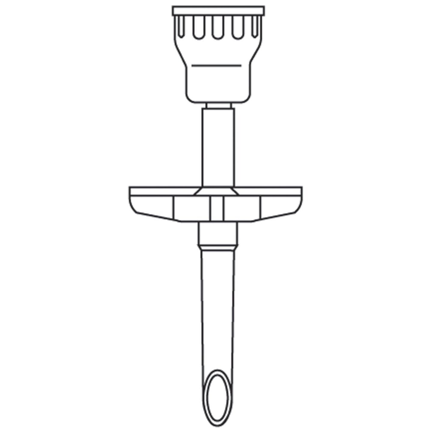 Non-Vented Dispensing Pin , One-Way Valve For Aspiration of Medication From Inverted Bags or Semi-Rigid Plastic Containers, Luer Lock Connection, DEHP & Latex Free (LF), 50/cs (Rx) (Item is Non-Returnable) (Continental US+HI Only, Excluding IN and ND)