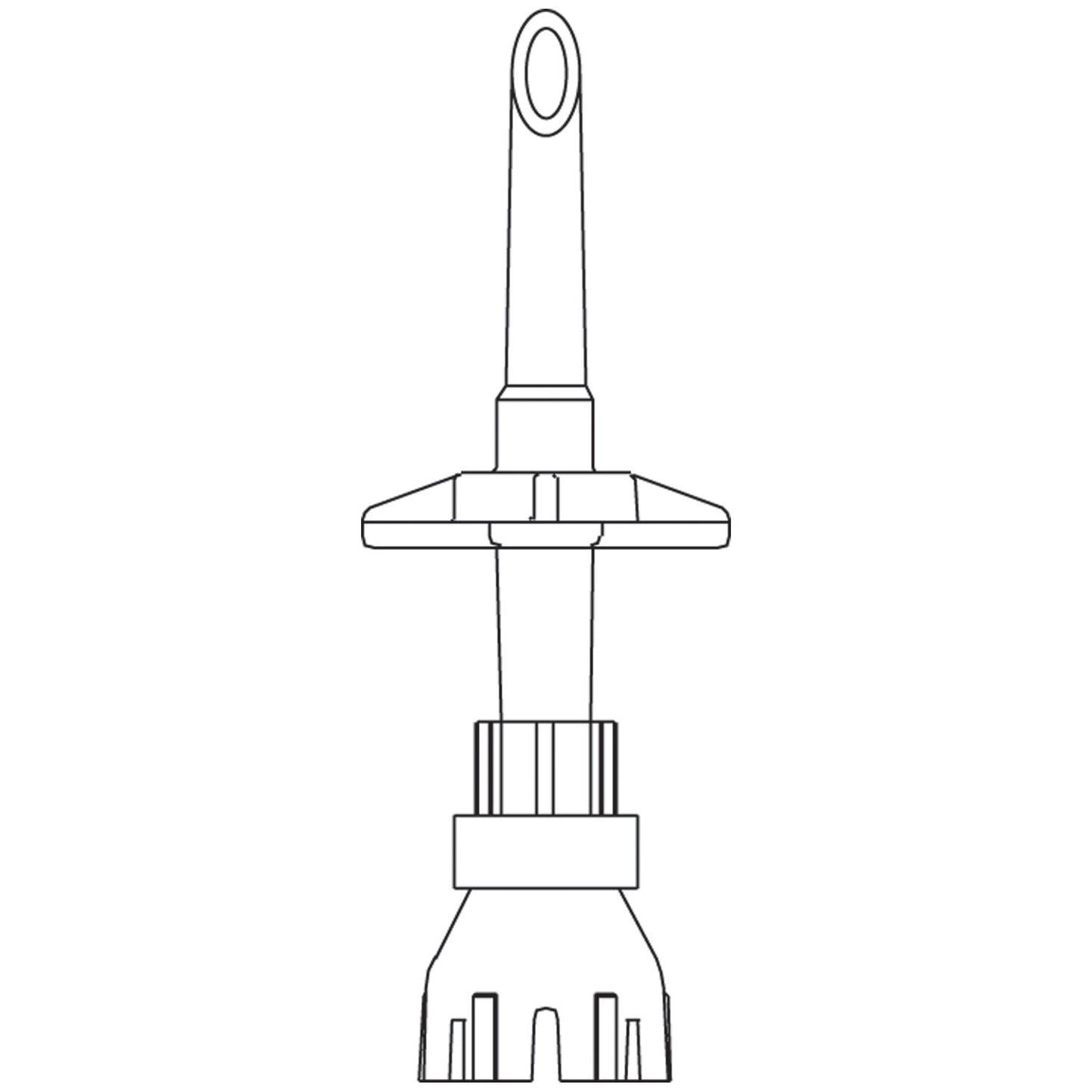 Non-Vented Dispensing Pin, SAFSITE Valve, Automatic 2-Way Valve For Aspiration or Injection of Medication From Inverted Bags or Semi-Rigid Plastic Containers, 50/cs (Rx) (Item is Non-Returnable) (Continental US+HI Only, Excluding IN and ND)