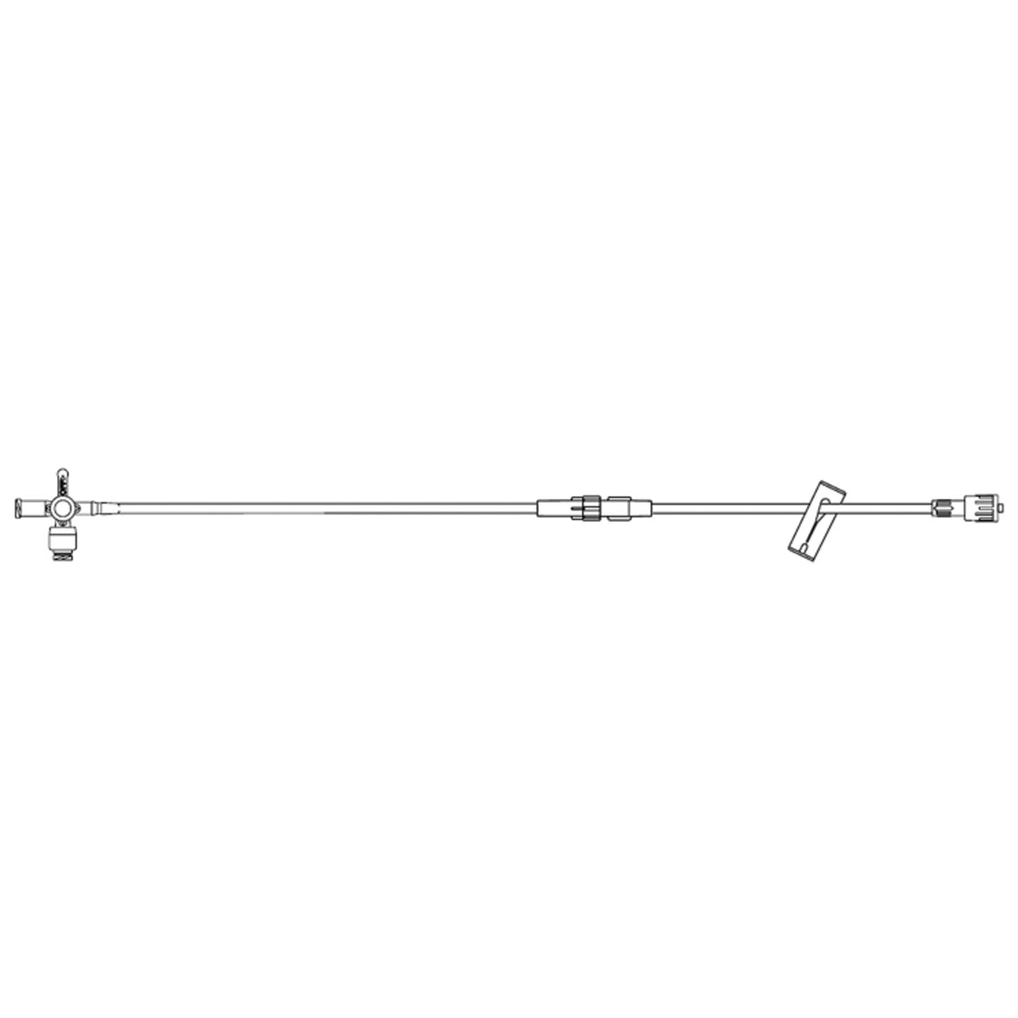 Dual Male Adapter, Male Luer Lock Connector & Distal SPIN-LOCK connector, DEHP, Latex Free (LF), 100/cs (Rx) (Item is Non-Returnable) (Continental US+HI Only, Excluding IN and ND)