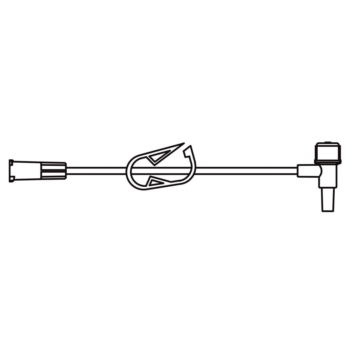 Small Bore T-Port Extension Set, Proximal Luer Lock Connection, Distal T-Fitting Luer Slip Connection, Latex Free (LF) Intermittent Injection Port, On/ Off Clamp, 0.19 mL Priming Volume, 6"L, DEHP Free, 100/cs (Rx) (Item is Non-Returnable) (Continental US+HI Only, Excluding IN and ND)