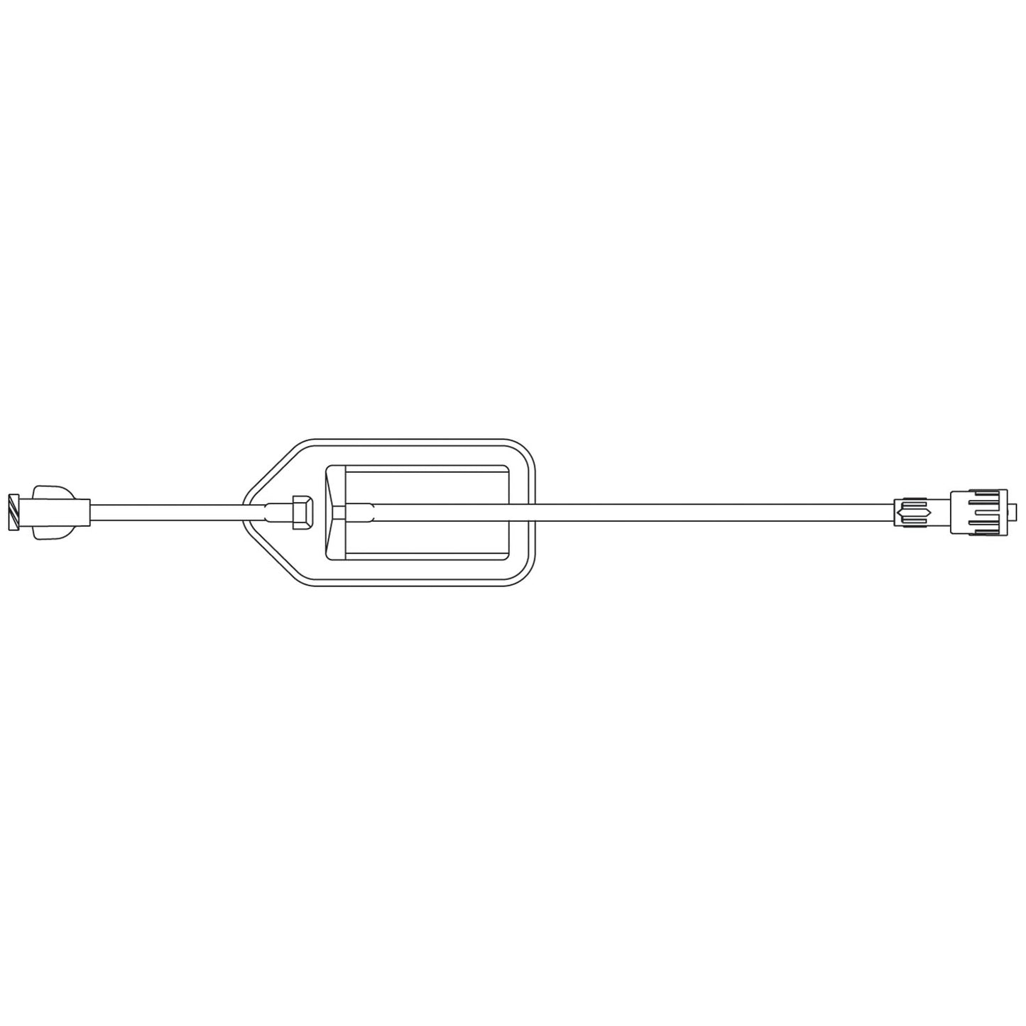 Extension Set, 1.2 Micron Filter, Luer Lock Connector, DEHP-Free, 4.3mL Priming Volume, 10"L, Latex Free (LF), 50/cs (Rx) (Item is Non-Returnable) (Continental US+HI Only, Excluding IN and ND)