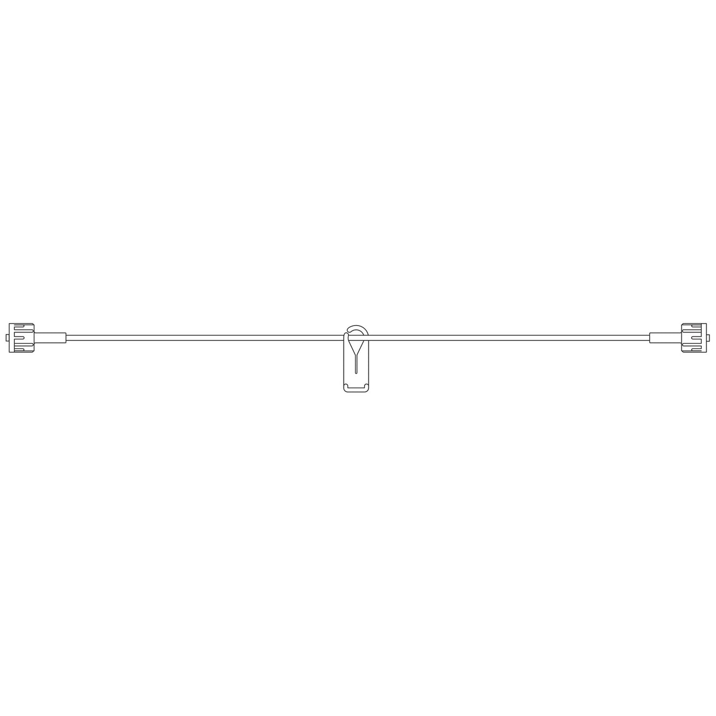 Extension Set, Male Luer Locks at Each End & 1 Slide Clamp, 1.3mL Priming Volume, 63"L, Latex Free (LF), 50/cs (Rx) (Continental US+HI Only)