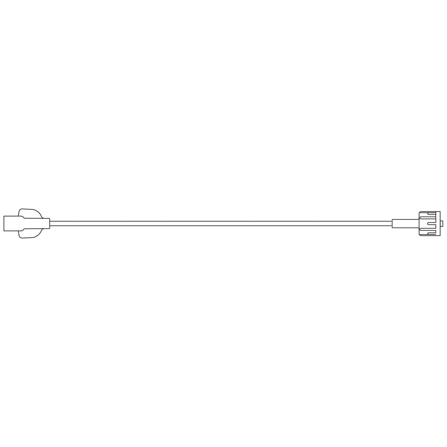 Extension Set, PVC-Free Fluid Path, 0.03" ID, Male & Female Luer Locks, Use For Higher Flow Rates & Vicous Fluids, 0.6mL Priming Volume, 36"L, Latex Free 50/cs