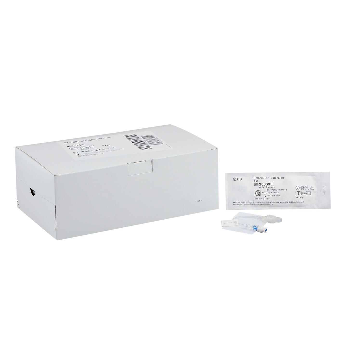 Extension Set, Pressure Rated, Smallbore, Includes: (1) SmartSite Needle-Free Connector, Slide Clamp, Spin Male Luer Lock, Not Made w/ DEHP, 6", 0.2 ml PV, Sterile, 25/sleeve, 4 sleeve/cs (Continental US Only) (Drop Ship Requires Pre-Approval)