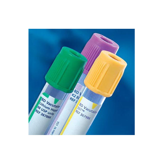 Plastic Tube, Conventional Stopper, 13mm x 100mm, 3.0mL, Gel/ Lithium Heparin, 100/bx, 10 bx/cs (Continental US Only)