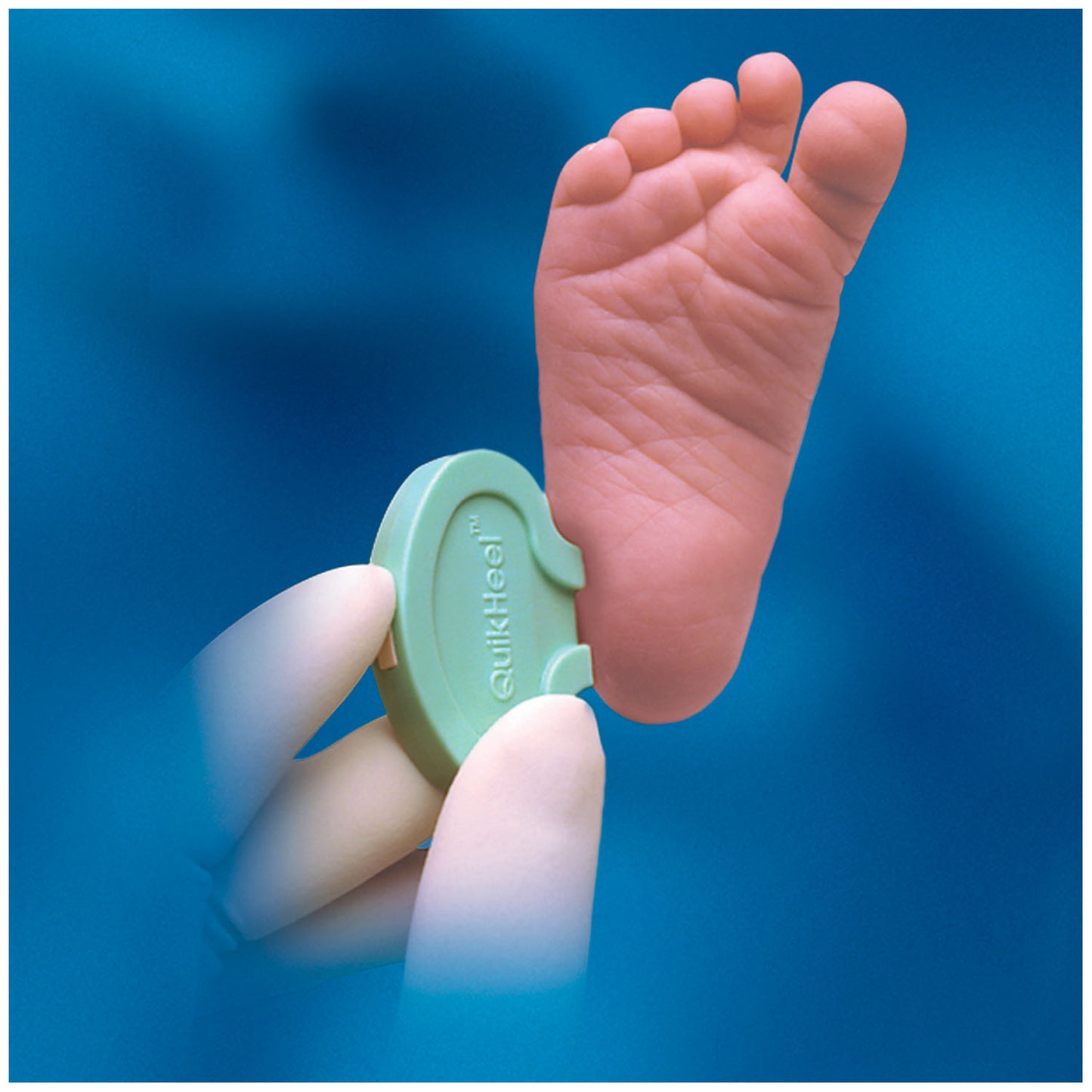 QuikHeel Infant Lancet, Teal, 1.0mm Incision Depth, 2.5mm Incision Length, 50/pk, 4 pk/cs (Continental US Only) (Drop Ship Requires Pre-Approval)