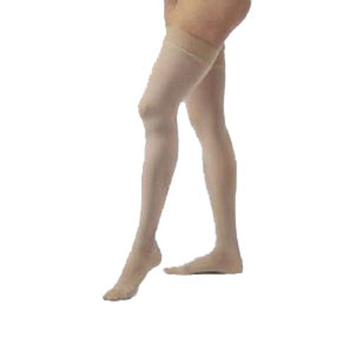 Compression Hose, Thigh High, 30-40 mmHG, Closed Toe, Natural, Large (Continental US Only)