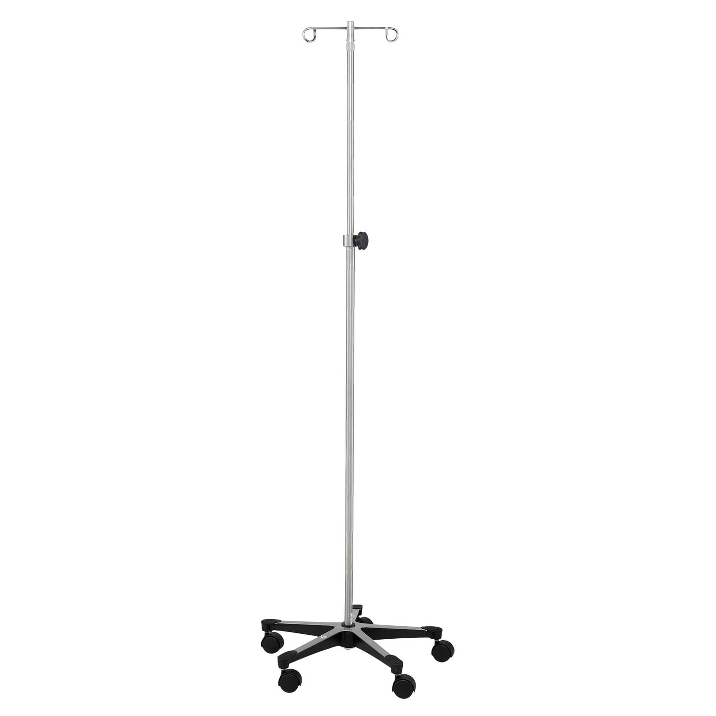 IV Stand, 2 Hook, Tru Loc Mechanism, 5 Leg, Cast Aluminum Base (DROP SHIP ONLY)