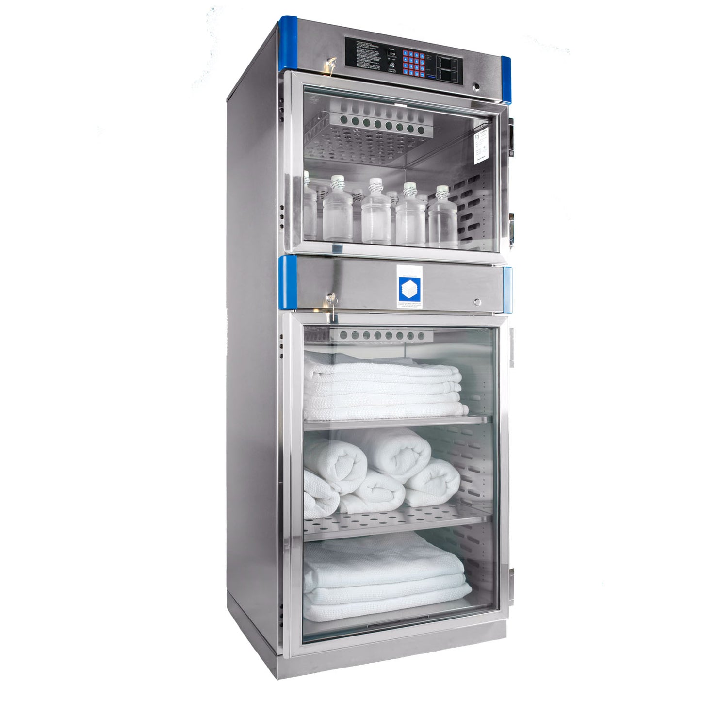 Warming Cabinet, 30"W x 74 1/2"H x 26 5/8"D, (2) Glass Doors, (3) Adjustable Shelves (DROP SHIP ONLY)