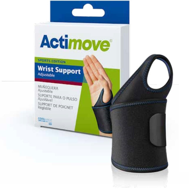 Actimove Wrist Support, Adjustable, Universal, 5 1/2" - 8", Black