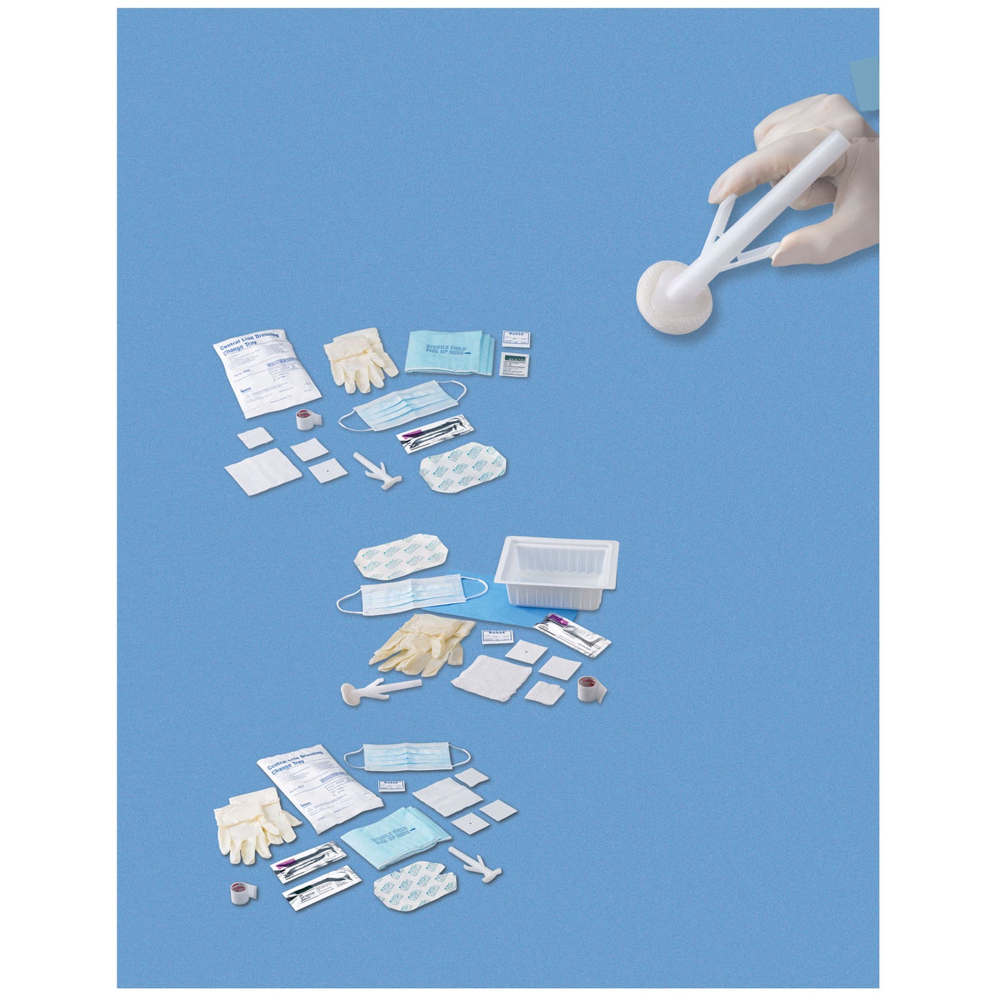 Central Line Kit, Tegaderm Dressing & ChloraPrep One-Step Applicator, Sterile, 30/cs
