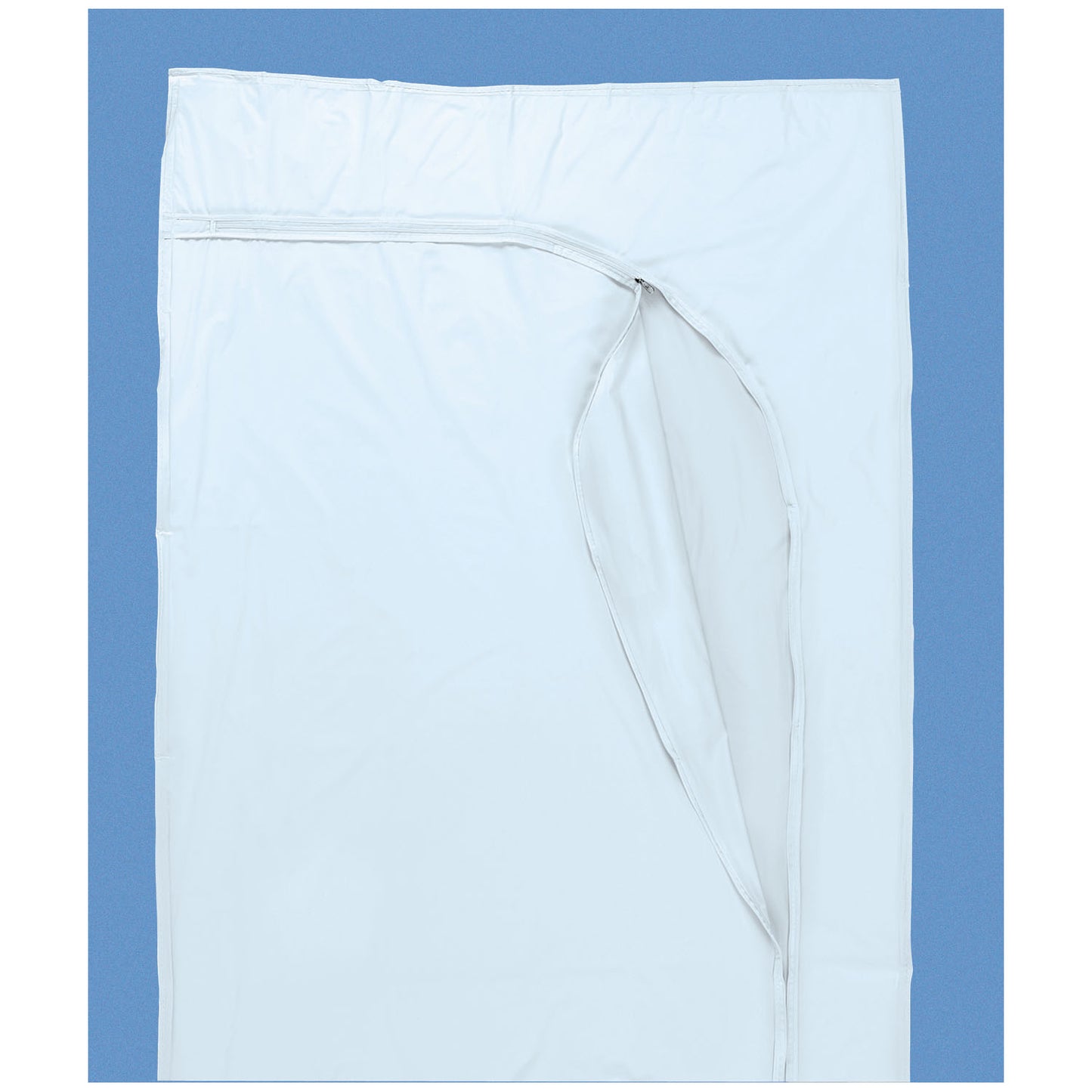 Post Mortem Bag, White, Curved Zipper, 3 White Tags, 10/cs