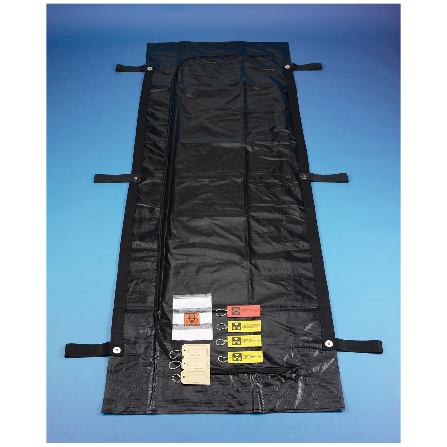 Disaster Bag, Black, with 6 Handles, 34" x 96", 5/cs