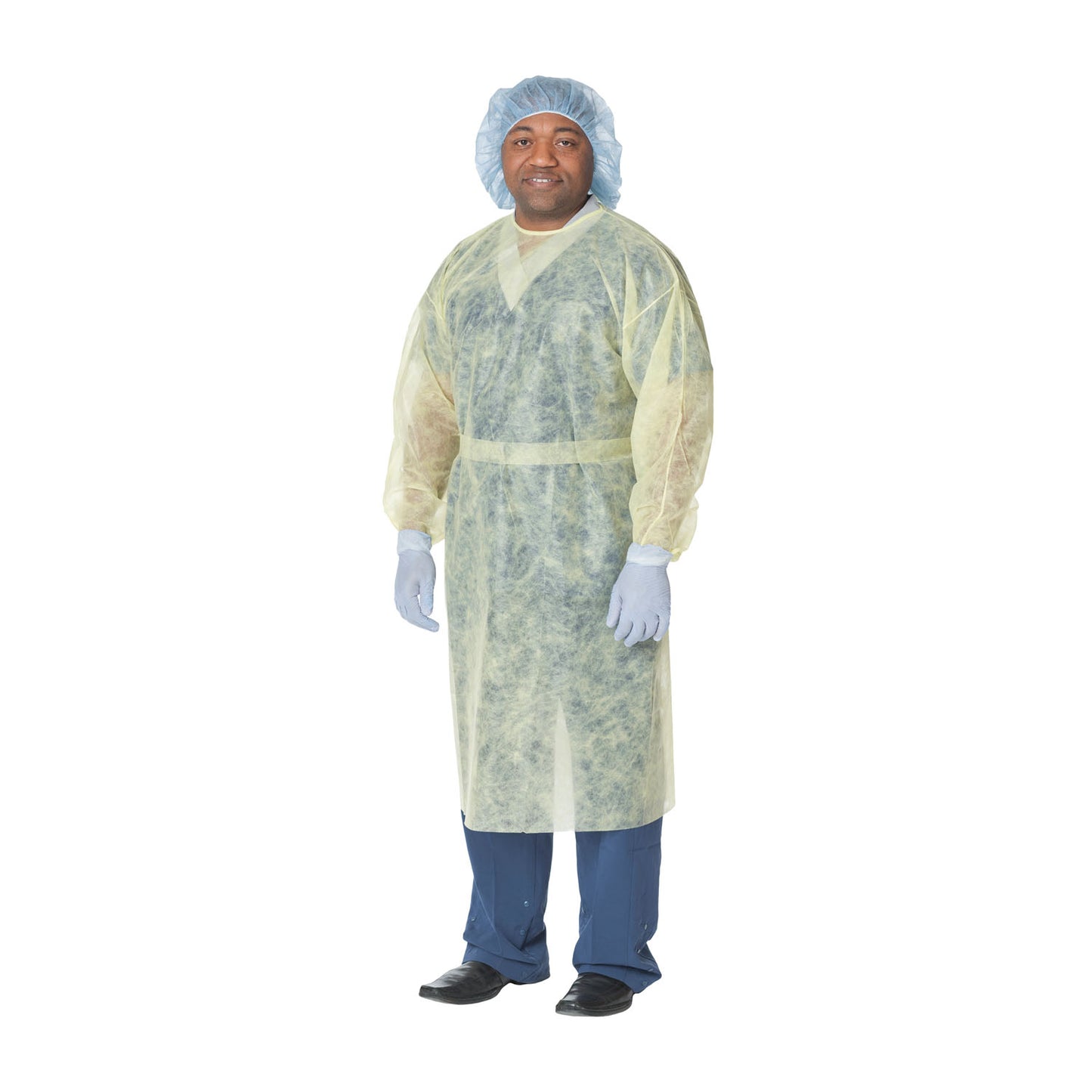 Isolation Gown, Lightweight, with Ties, Spunbond Polypropylene, Yellow, Universal Size, 10/pk, 10 pk/cs (Continental US Only)