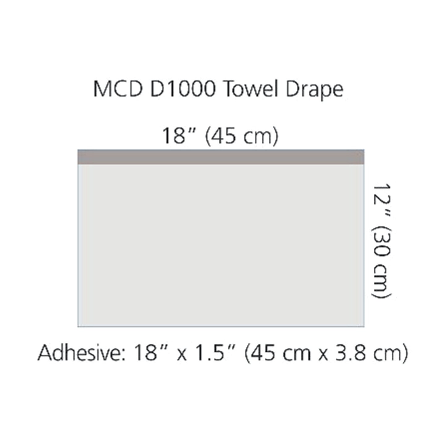 Towel Drape, Small, with Adhesive, 18 x 12, Sterile, 10/cs (Continental US Only)