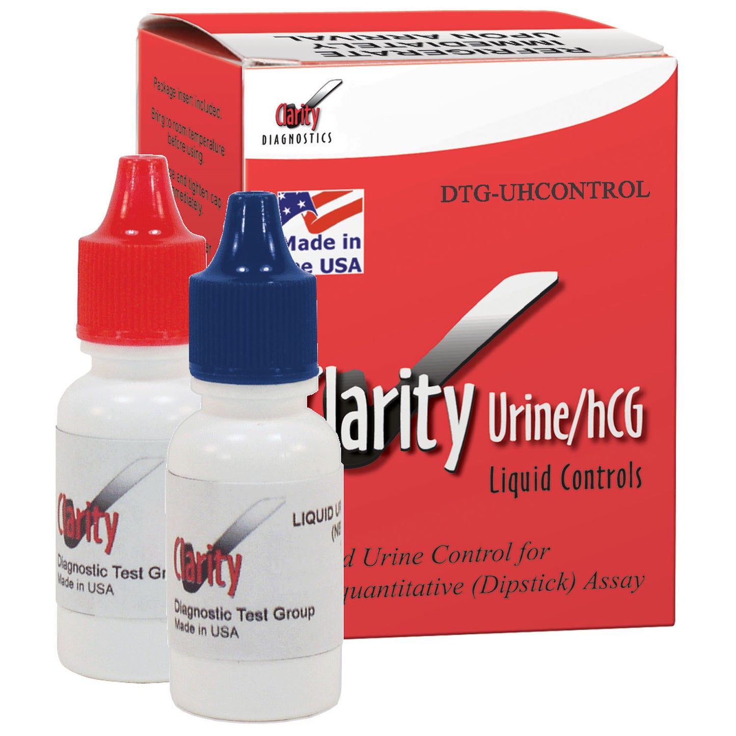 Clarity Urine/HCG Liquid Controls Semiquantitative (Dipstick) Assay, 2 Level Set. 3x15mL (Ideal for Hospitals/ Large Labs), Easy Dispensing Dropper Bottles, For Use With the Clarity Urocheck 10SG and Other Urinalysis Reagent Strips for Both Visual and Automated Readers, Values for All Analytes - Including Creatinine and Microalbumin are provided (Item is Non-Returnable)