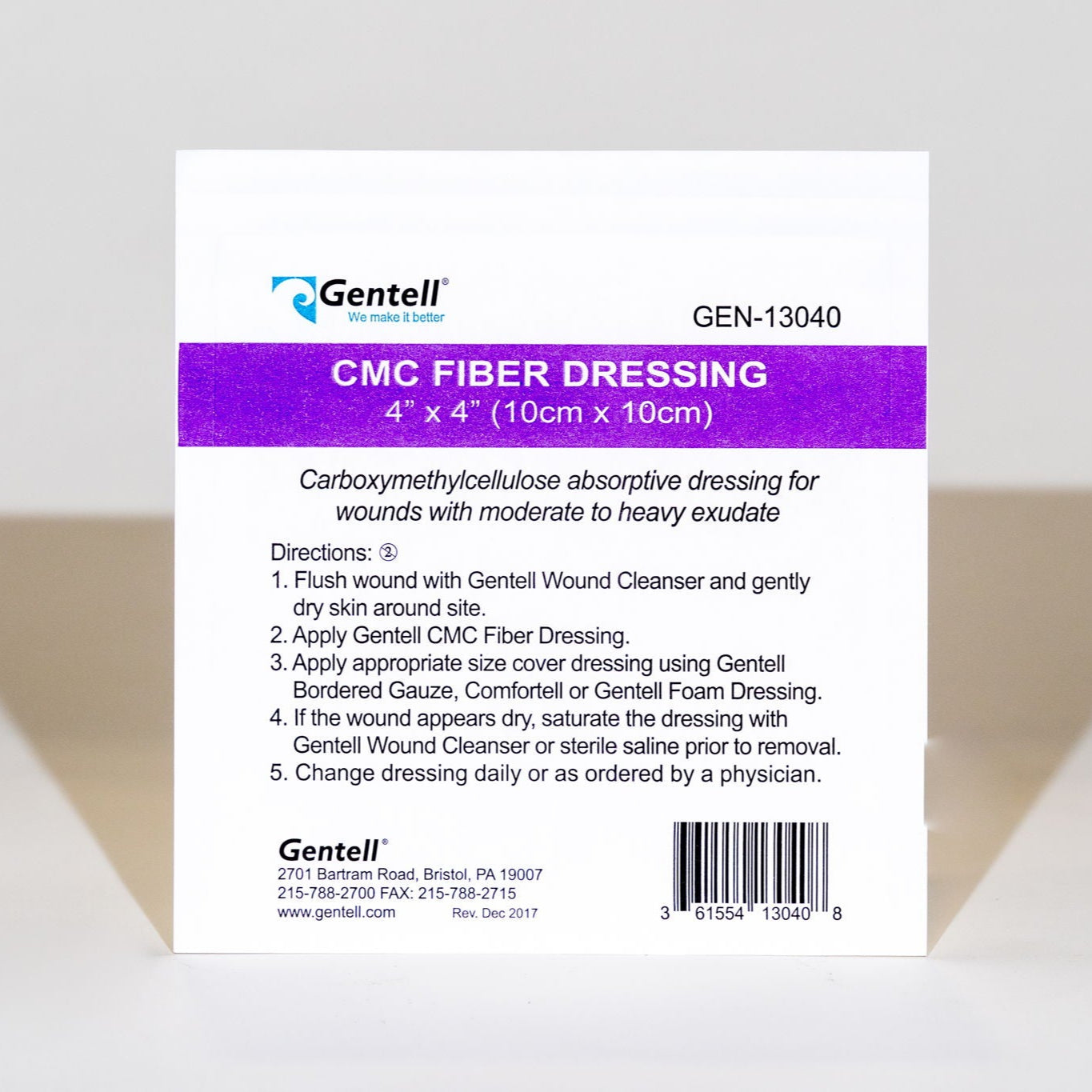 CMC Fiber Dressing, 4" x 4", 50/cs