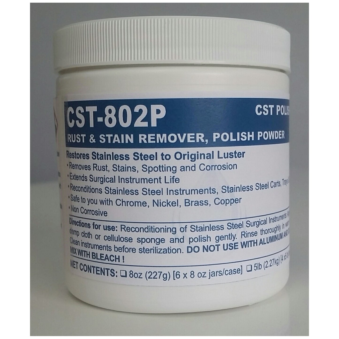 Medi-Sheen Stain & Rust Remover, Polish Powder, 8 oz, 6/cs