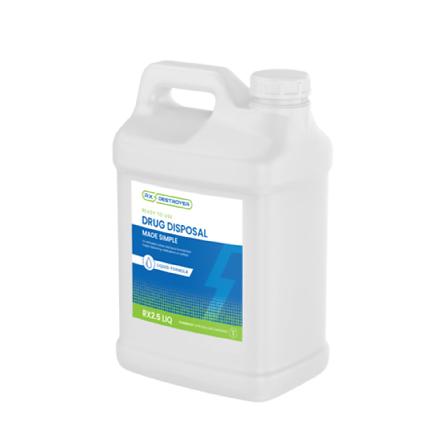 Rx Destroyer Liquid Meds Only Formula with Hardener Packets, 2.5 Gallon Bottles, 2 btl/cs