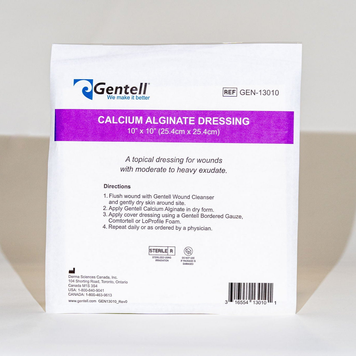 Calcium Alginate Dressing, 10" x 10", 50/cs