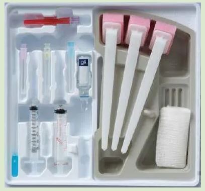 Spinal Tray Contains: 27G x 3_" Whitacre High Flow Pencil Point Spinal Needle, 27G x 1_" Needle, 20G x 1_" Introducer Needle, 3mL Syringe Luer-Lok, 5mL Syringe LS, Drape (Rx), 10/cs (Temp Sensitive; Non-Returnable) (Continental US Only) (Drop Ship Requires Pre-Approval)